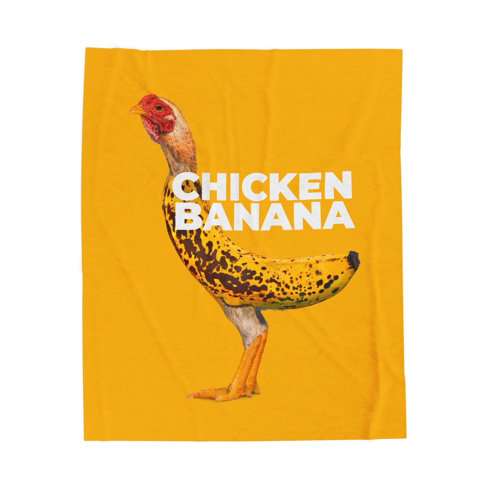 Chicken Banana ™ Velveteen Plush Blanket
