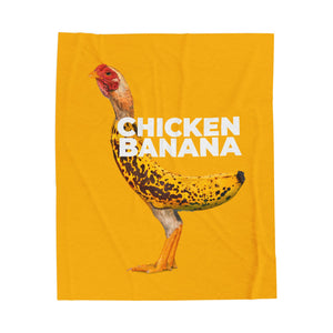 Chicken Banana ™ Velveteen Plush Blanket